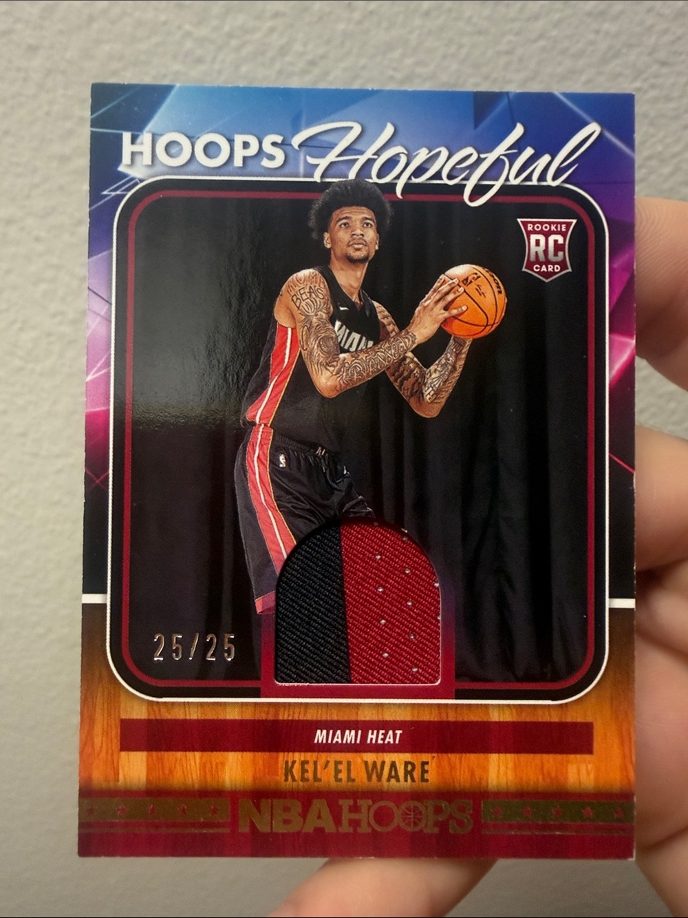 Panini Hoops Hopeful Kel'el Ware Basketball Rookie Card - Black & Red